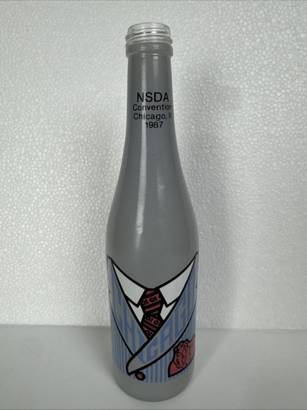 1987 InterBev NSDA Convention Chicago Illinois Bottle Gray Suit Tie pop art soda
